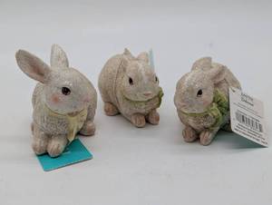 lot 22326 image: Easter Bunny Figurine Set of Three