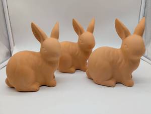 Terracotta Bunny Figurines Set