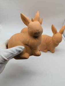 Terracotta Bunny Figurines Set