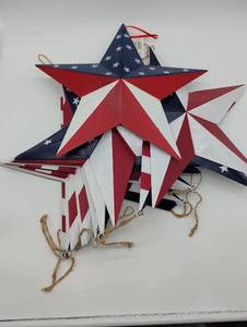 lot 22509 image: Patriotic Metal Star Wall Decoration