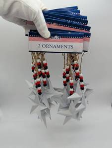 lot 22513 image: Patriotic Star Beaded Ornaments