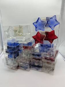 lot 22514 image: Star Shaped Glass Tealight Holders - Bulk Set