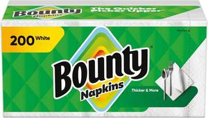 lot 2704 image: Bounty Paper Napkins, White, 200 Count, Packaging may vary