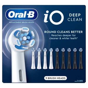 lot 2725 image: Oral-B iO Deep Clean Replacement Toothbrush Head, 9-count