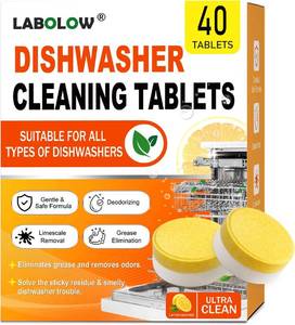 lot 2749 image: Dishwasher Cleaner And Deodorizer Tablets 40 Pack  Deep Cleaning Action, Fresh Scent, Eco-Friendly Formula