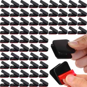 lot 2754 image: 100 Pieces Light Clips Self Adhesive Wall Clip, Hook for Outdoor String Lights Clips Tapestry Hanger Double Side Adhesive for Hanging Lights Poster Photo(Black)