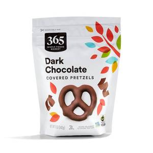 lot 2758 image: 365 by Whole Foods Market, Dark Chocolate Pretzels, 5 Ounce