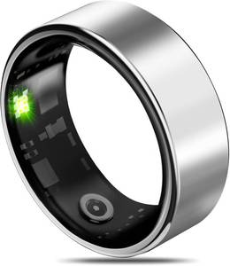 lot 2773 image: Smart Health Ring for Women Men Fitness Tracker with Heart Rate, Blood Oxygen, Blood Pressure, White 8
