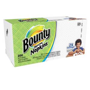 lot 2791 image: Bounty Quilted Napkins 1 ply 200 pk