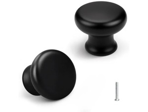 lot 2847 image: EZRENOVA 25 PACK MODERN CABINET KNOBS BLACK