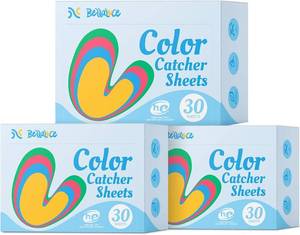 lot 2856 image: Bellaluce Color Catcher Sheets for Laundry 90 Count 3 Pack, Dye Catcher to Prevent Color Runs, Color Grabber Sheets for Home Apartment Dorm Hotel