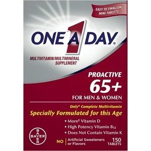 lot 2870 image: One A Day Proactive 65 Multivitamin Tablets for Men and Women, 150ct