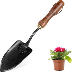 lot 2940 image: Garden Hand Trowel, Heavy Duty Stainless Steel Garden Shovel with Walnut Handle, Small Gardening Tools for Planting, Digging and Wedding