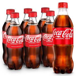 lot 2974 image: Coca-Cola Soda Soft Drink Bottles, 16.9 fl oz, 6 Pack