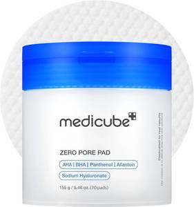 lot 2992 image: medicube Toner Pads Zero Pore Pad 2.0  Dual-Textured Facial Pad for Exfoliation and Pore Care with 4.5% AHA Lactic Acid, 0.45% BHA Salicylic Acid  Ideal for All, Korean Skin Care, 70 Pads (1 Pack)