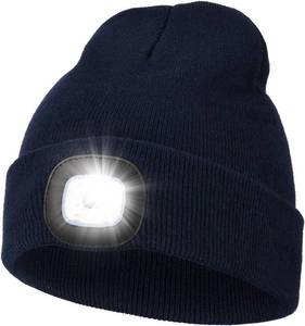 lot 2998 image: MELASA Unisex Hat with Light, USB Rechargeable Hands Free Headlamp LED Beanie, Winter Gifts for Men Dad Father Husband Him