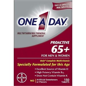 lot 2876 image: One A Day Proactive 65 Multivitamin for Men & Women, 150 Ct   with A, C, D, Zinc, Calcium, Folic Acid for Bone & Cell Health