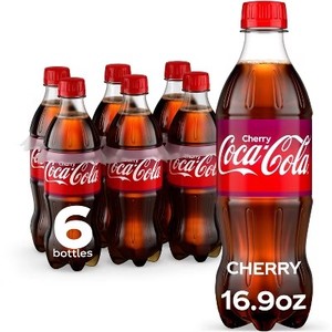 lot 3033 image: Coca-Cola Cherry Soda - 6pk16.9 fl oz Bottles