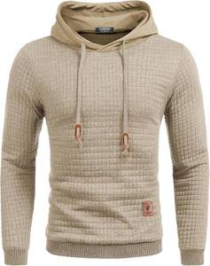 lot 3081 image: COOFANDY Mens Hooded Sweatshirt Casual Long Sleeve Drawstring Waffle Knit Pullover Hoodies SIZE M