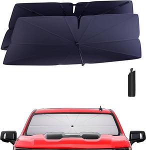 lot 3107 image: Windshield Sun Shade Umbrella for Chevy Silverado-1500-2019-2025 - Front Custom Car Window Shades - Double Thickened Foldable Silverado 1500 Sunshades Block UV Keep Cool