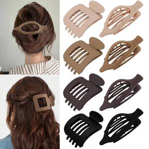 lot 3116 image: Flat Hair Clips Duckbill and Square Large Claw Clips for Thick Medium Thin Hair 8Pcs Non Slip Strong Hold French Barrettes Accessories for Women Girls Matte Neutral Color