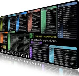 lot 3182 image: Excel Cheat Sheet Desk Mat, Shortcut Keys Word,Outlook,Windows,PowerPoint Mouse Pad, Large XXL Gaming Mouse pad, Non-Slip Stitched Edges Computer Mat 35.4 x 15.7, Office Employee Appreciation Gifts