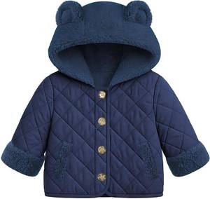 lot 3185 image: Baby Girl Winter Jackets Coat 18M Toddler Light Button-up Outwear with Hooded