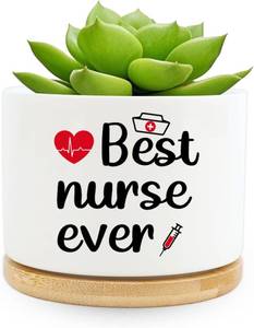 lot 3189 image: 3 Pack Gifts for Nurses Week Gifts for Nurses Day Appreciation Gift Nursing Student Nurse Plant Pot Graduation Practitioner Christmas Planter Pot Nursing Graduation Gift Ideas