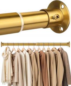 lot 3231 image: Closet Rods for Hanging Clothes, 17-40 Inch Heavy Duty and Stepless Adjustable Closet Poles, Stainless Steel Closet Hanging Rod for Closet, Wardrobes, Laundry Room, Bathroom, RV (Gold)