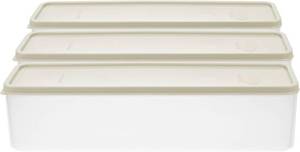 lot 3235 image: Luxshiny Pasta Storage Containers with Lid 3-Pack Airtight Noodle Storage Box for Pantry Kitchen Organization Spaghetti Holder Food Bins Green Pp