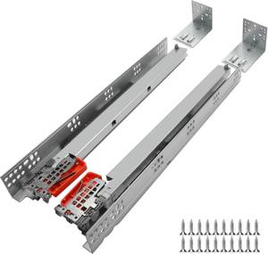 lot 2882 image: LONTAN 18 Inch Undermount Drawer Slides Heavy Duty Soft Close Bottom Mount Drawer Glides 1 Pair Full Extension Kitchen Cabinet Rails 100lb Capacity Rails