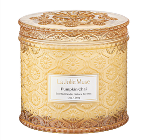 lot 3117 image: LA JOLIE MUSE Pumpkin Chai Candle  Pumpkin Chai Candle - 12oz