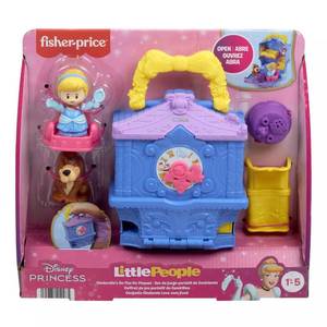 lot 2895 image: Disney Princess Cinderella 2-Figure On-the-Go Playset for Toddler Pretend Play by Fisher-Price Little People