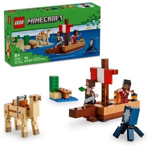 lot 3280 image: LEGO Minecraft The Pirate Ship Voyage Boat Toy Playset 21259