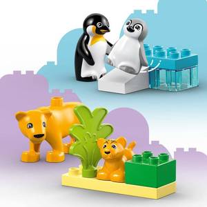 lot 3281 image: LEGO DUPLO Town Wild Animal Families Penguins & Lions 10442 Building Kit (10 Pieces)