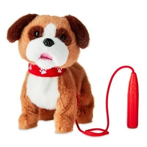 lot 3302 image: Kid Connection Electronic Walking Pet Bulldog, 10in Height, Toddler Plush Toys
