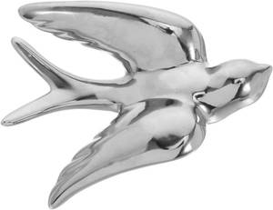 lot 3325 image: Amosfun Ceramic Bird Wall Decor 3D Flying Swallow Sculpture Lightweight Wall Hanging for Living Room Bathroom Garden Indoor Outdoor 6.10X3.74X2.95 Inches