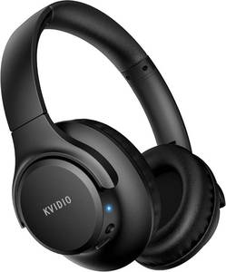 lot 3338 image: KVIDIO Bluetooth Headphones Over Ear, 65 Hours Playtime Wireless Headphones with Microphone, Foldable Lightweight Headset with Deep Bass, HiFi Stereo Sound Low Latency for Travel Work Cellphone