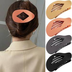 lot 3432 image: Flat Hair Clips Duckbill Large Claw Clips for Thick Medium Thin Hair 4Pcs Non Slip French Barrettes Accessories for Women Girls Oval Round