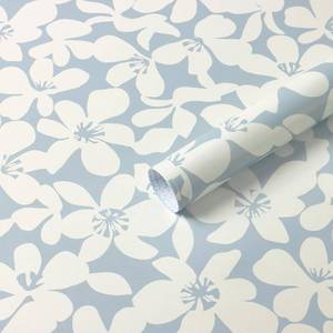lot 3440 image: Heroad 17.3x32.8ft Light Blue and Beige Peel and Stick Wallpaper Boho Floral Contact Paper Self-Adhesive Removable Wall Paper for Cabinets Drawers Bedroom Bathroom Wall Decor Waterproof Vinyl Roll