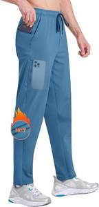 lot 3554 image: Mens Fleece Lined Sweatpants with Pockets 3032 Stretch Winter Warm Work Pants Athletic Sweat Pants Workout Gym Joggers, Size 30L  XL