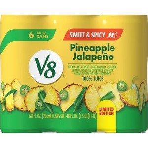 lot 3574 image: V8 Juice Spicy Pineapple Jalapeno Juice - 6pk8 fl oz Cans