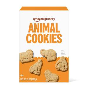 lot 3580 image: 2 BOXES of Amazon Grocery, Animal Cookies, 13 Oz (Previously Happy Belly)