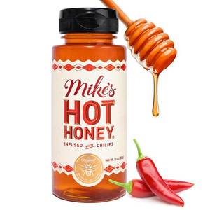 lot 3583 image: Mikes Hot Honey, Americas #1 Brand of Hot Honey, Spicy Honey Infused with Chili Peppers, Certified Kosher, Gluten-Free, Paleo-Friendly, Sweet Heat, Perfect for Hot Sauce Lovers (10oz Bottle, 1 Pack)