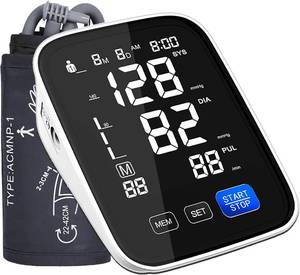 lot 3589 image: Automatic Upper Arm Blood Pressure Monitor, Dual User 2x90 Memories Digital Blood Pressure Machine with (8.5-16.5) Cuff Size, BP Monitor with 4AAA Batteries & DC Cable