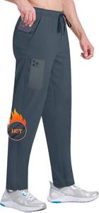 lot 3596 image: Mens Fleece Lined Sweatpants with Pockets 3032 Stretch Winter Warm Work Pants Athletic Sweat Pants Workout Gym Joggers Size XL