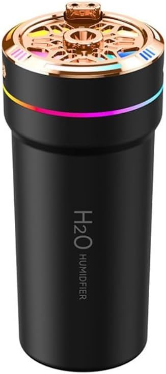 lot 3932 image: Covers Smart Car Humidifier with Star Projection Dual-Color Ambient Light Large Mist Aromatherapy Vehicle Spaces(Black)