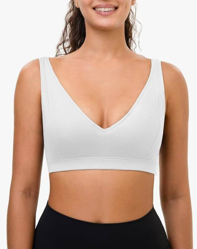 lot 4501 image: Sports Bras for Women High Impact - U Back Wireless Sports Bra Padded Workout Yoga Bra SIZE M