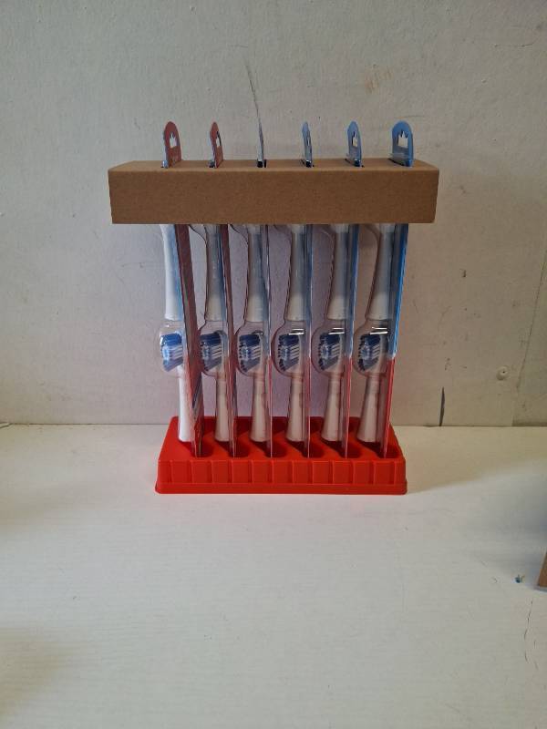 lot 4880 image: Colgate 360 Floss Tip  Sonic Powered Battery Adult Toothbrush  Refill Packs - 12 Count