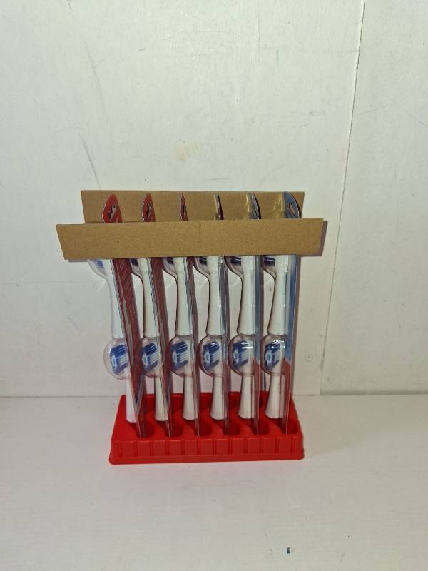lot 4881 image: Colgate 360 Floss Tip Sonic Powered Battery Adult Toothbrush Refill Packs - 12 Count